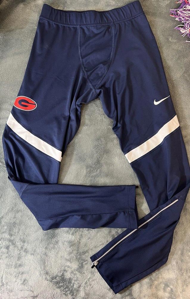 Nike DriFit Running Pants Georgia Bulldogs Womens Large Spandex Leggings Navy